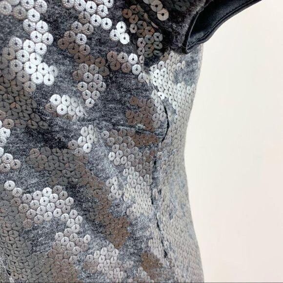 Laundry by Shelli Segal‎ Sequined Camo Gray Sheath Formal Cocktail Dress Sm - Picture 5 of 15
